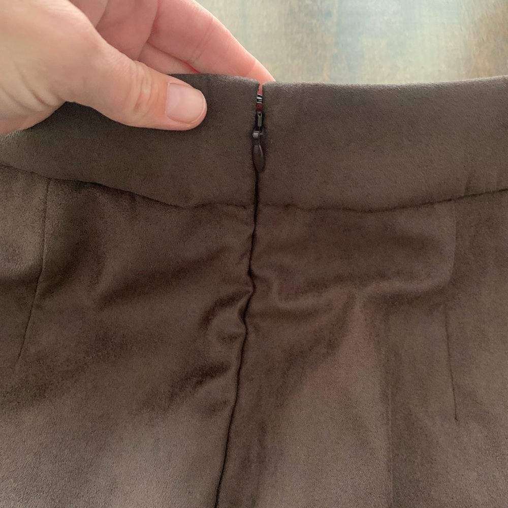 Jcrew factory faux suede skirt with pockets - Picture 5 of 7